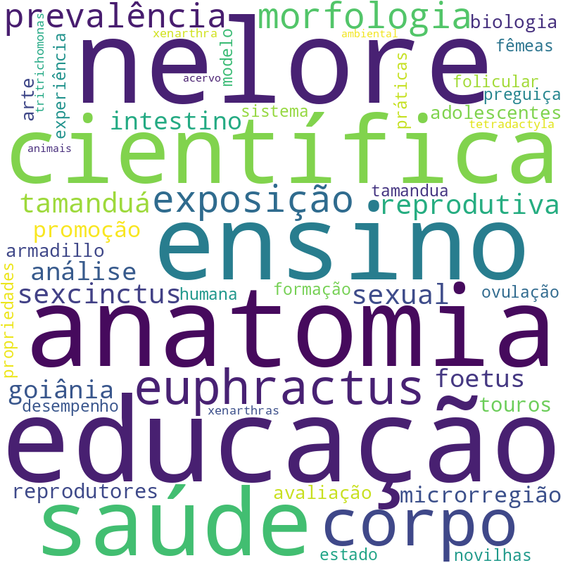 Nuvem de termos dos títulos das publicações