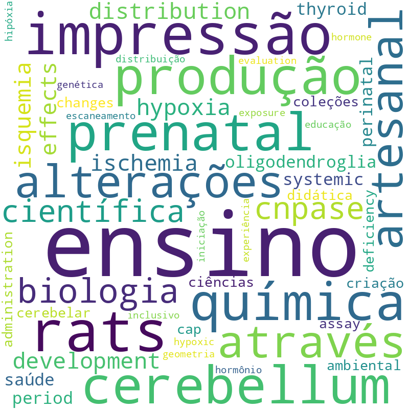 Nuvem de termos dos títulos das publicações