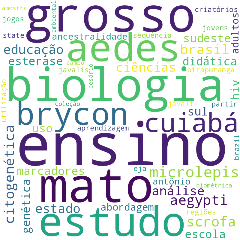 Nuvem de termos dos títulos das publicações