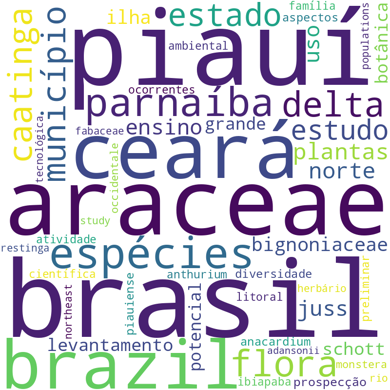 Nuvem de termos dos títulos das publicações
