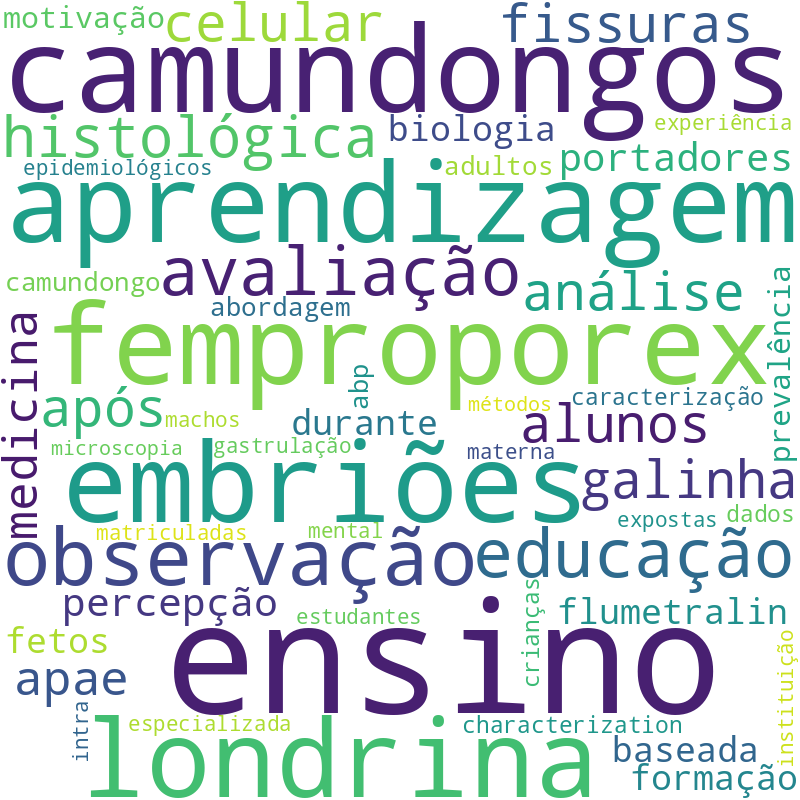 Nuvem de termos dos títulos das publicações