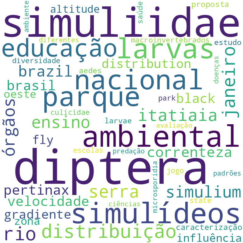 Nuvem de termos dos títulos das publicações