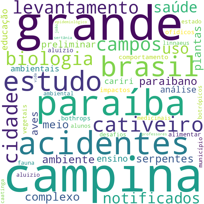 Nuvem de termos dos títulos das publicações