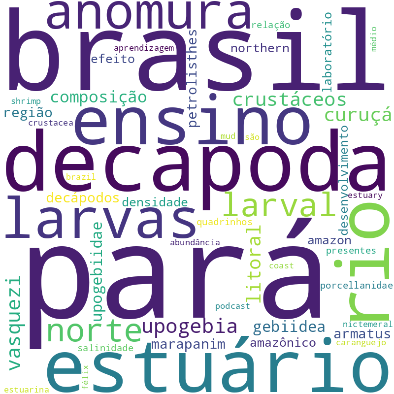 Nuvem de termos dos títulos das publicações
