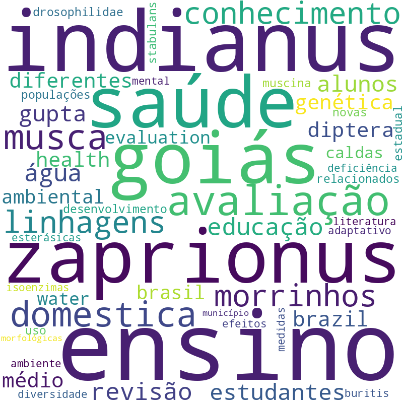 Nuvem de termos dos títulos das publicações