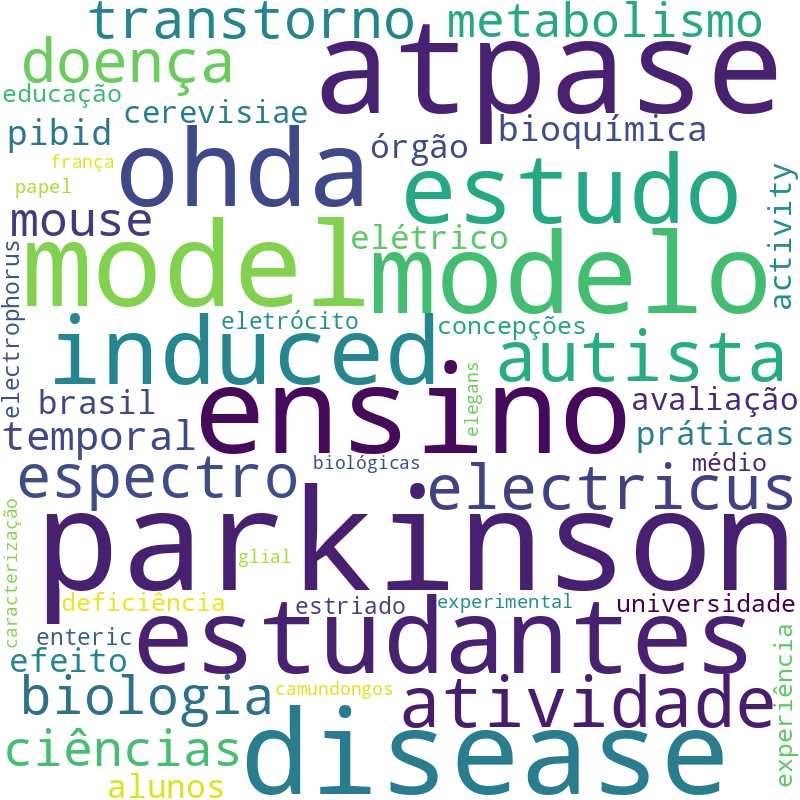 Nuvem de termos dos títulos das publicações
