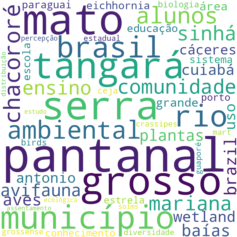 Nuvem de termos dos títulos das publicações