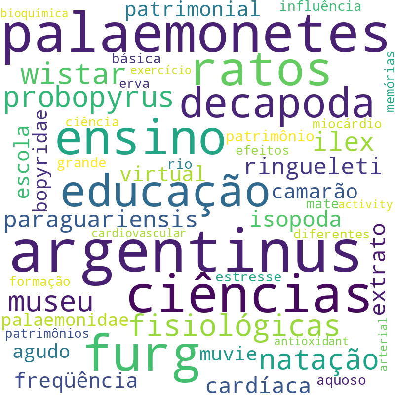 Nuvem de termos dos títulos das publicações