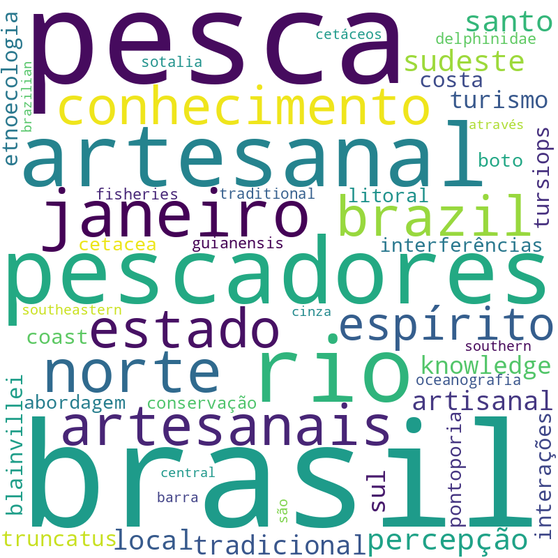 Nuvem de termos dos títulos das publicações
