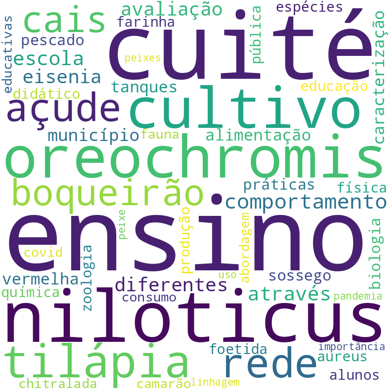 Nuvem de termos dos títulos das publicações