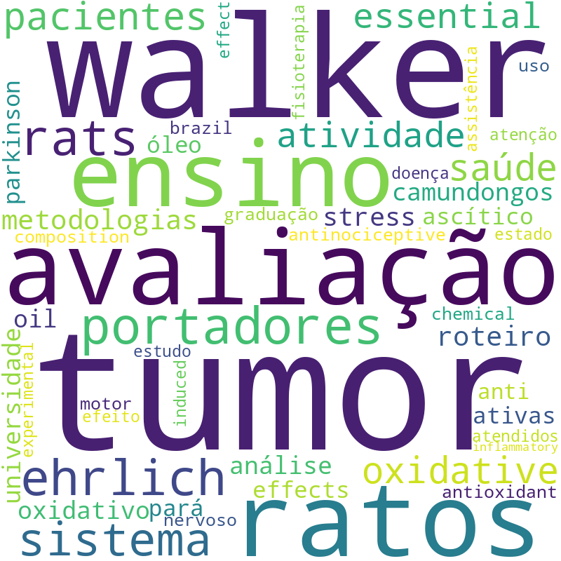 Nuvem de termos dos títulos das publicações