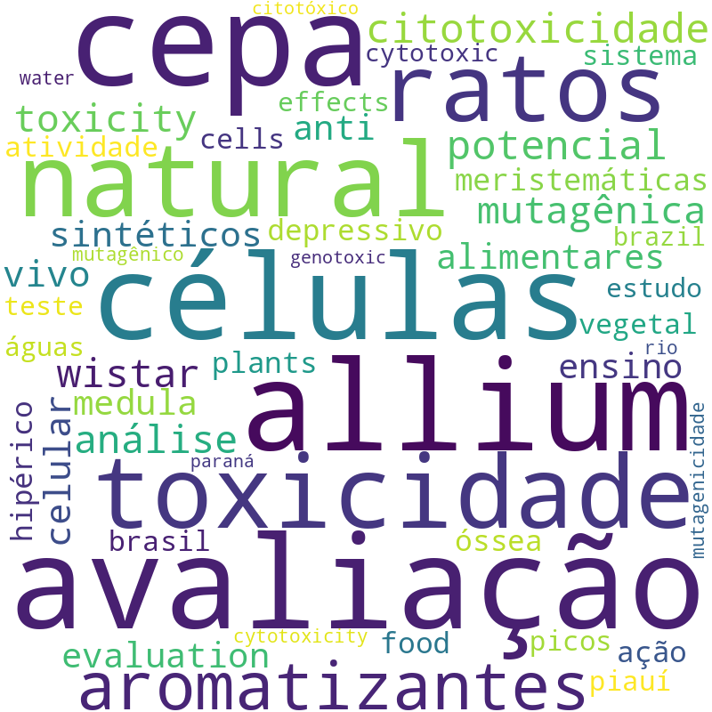 Nuvem de termos dos títulos das publicações