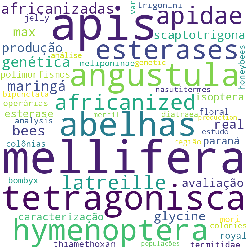 Nuvem de termos dos títulos das publicações